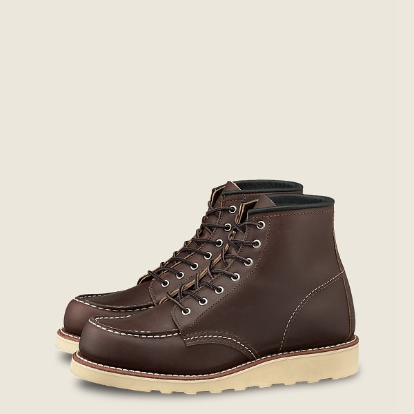 Bottes Red Wing Heritage - 6-Inch Classic Moc - Short Oro-Iginal Cuir - Marron Foncé - Femme 869ARKQ